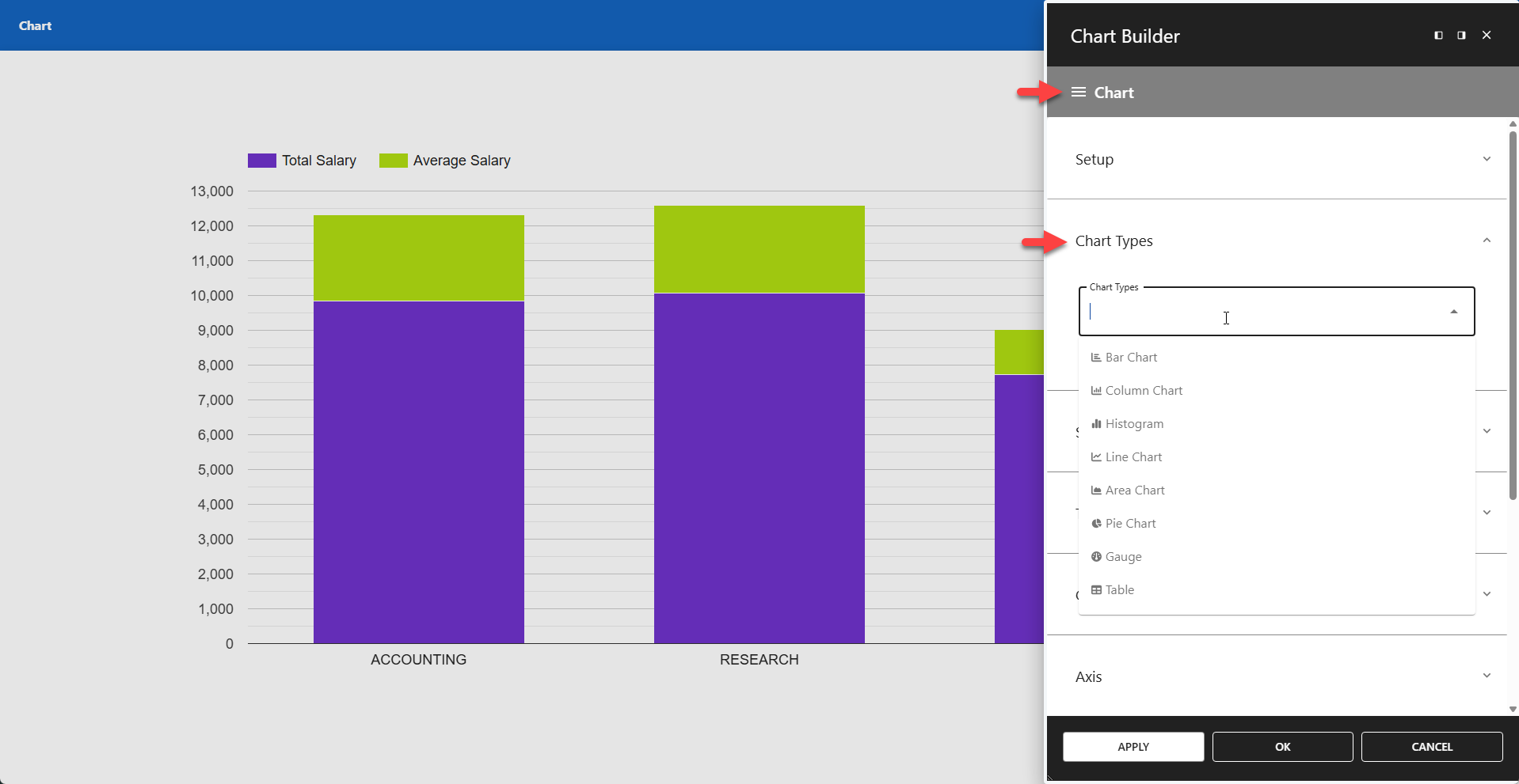 WP Data Access - Chart Types