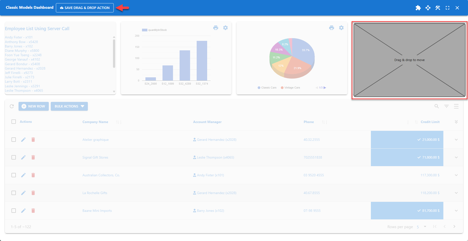 WP Data Access - Widget Drag-And-Drop