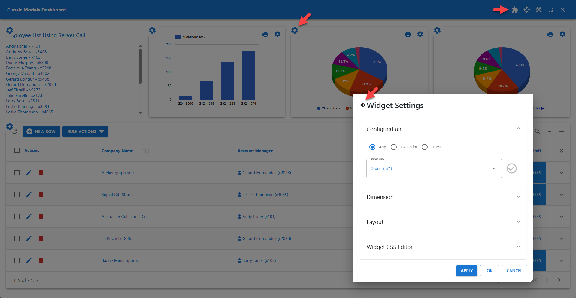 WP Data Access - Widget Settings