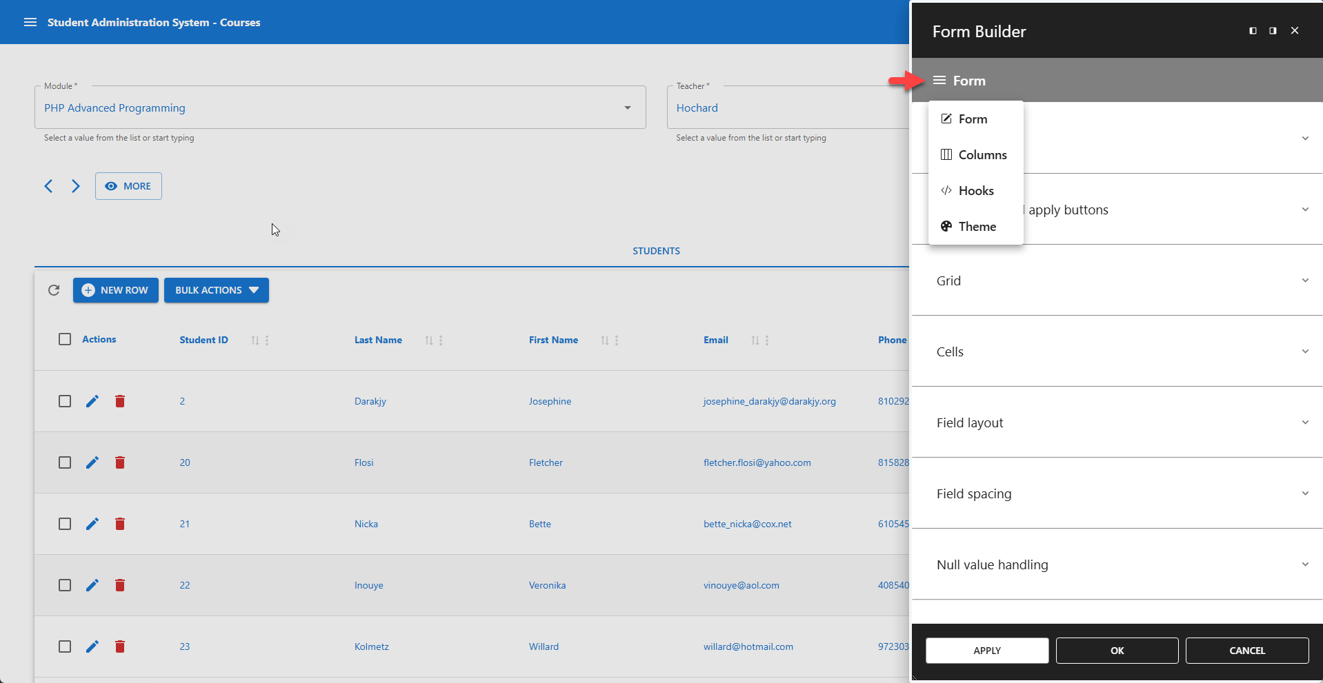 WP Data Access - Form Builder Menu
