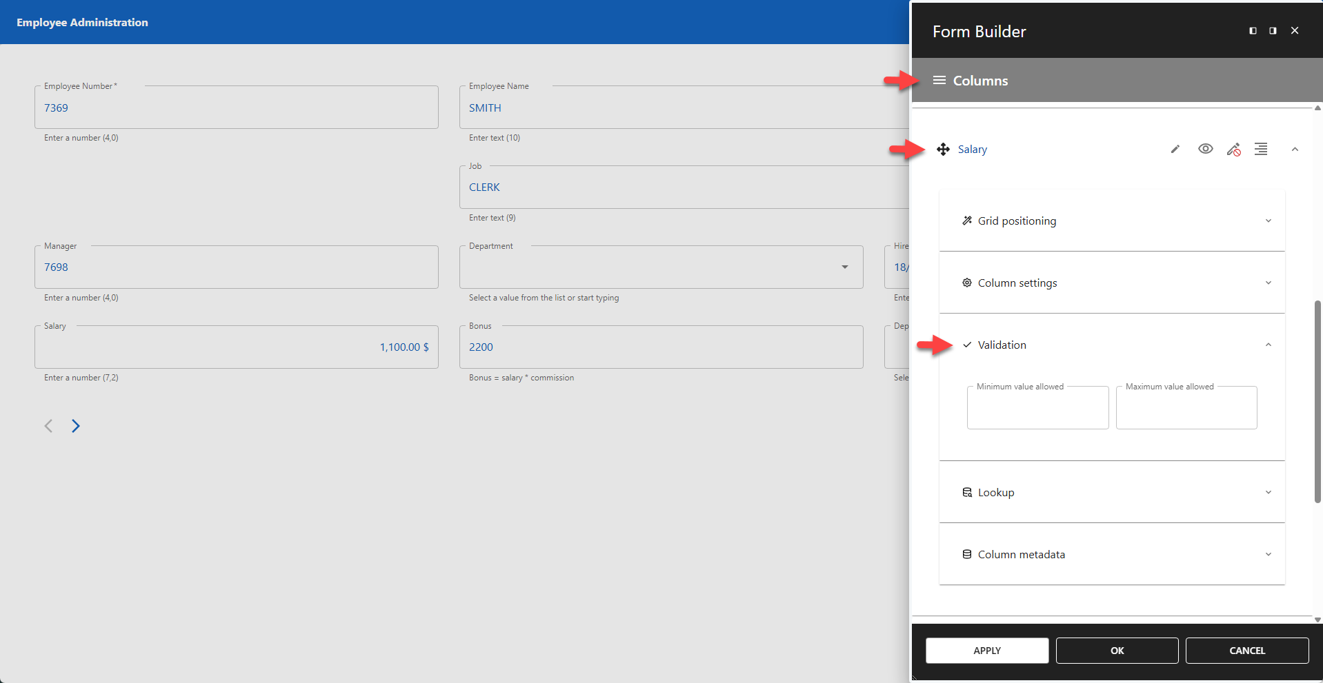 WP Data Access - Validation