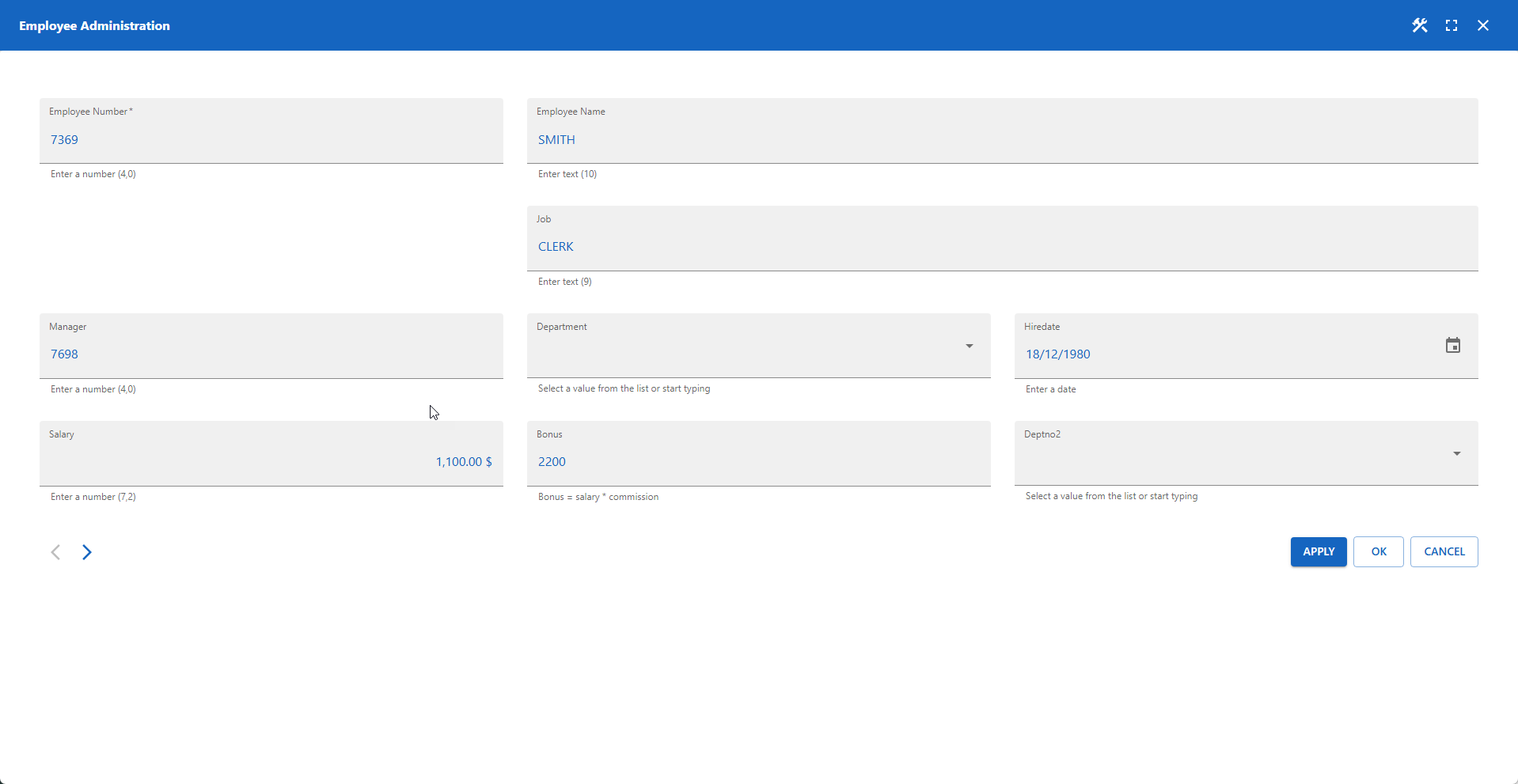 WP Data Access - Form Builder - Filled