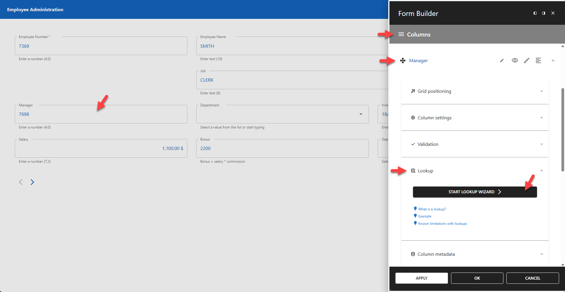 WP Data Access - Lookups Form