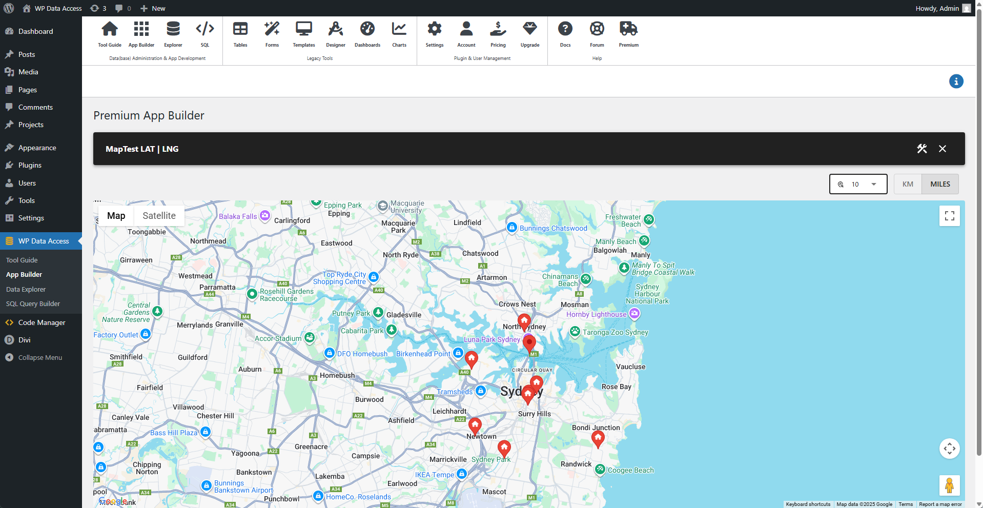 WP Data Access - Map App