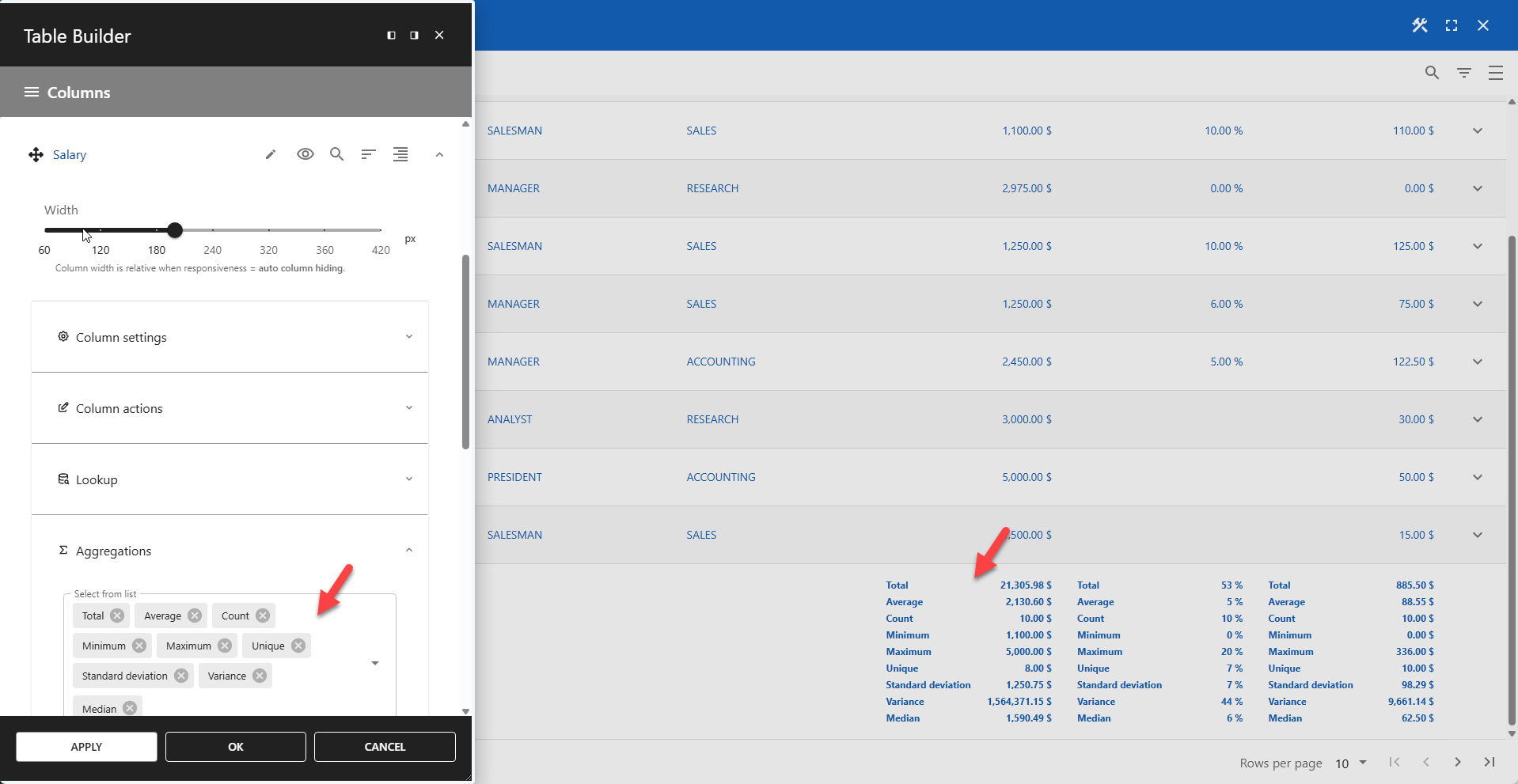 WP Data Access - Column Aggregations