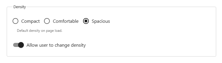 WP Data Access - Table Builder - Density
