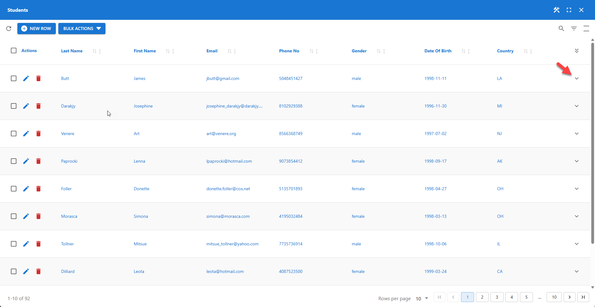 WP Data Access - Table Builder - Example Auto Column Hiding