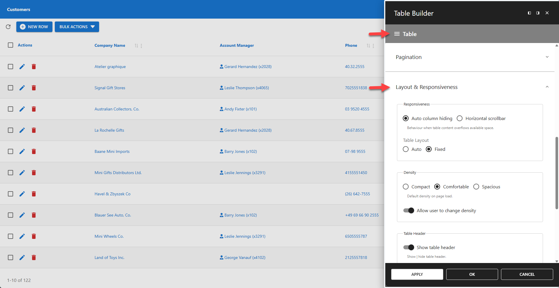 WP Data Access - Table Builder - Layout & Responsiveness