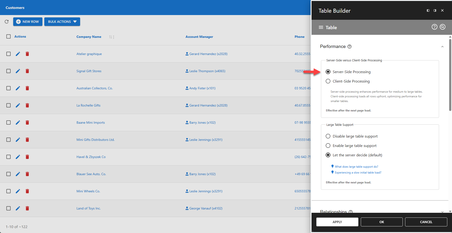 WP Data Access - Table Builder - Server-Side Processing